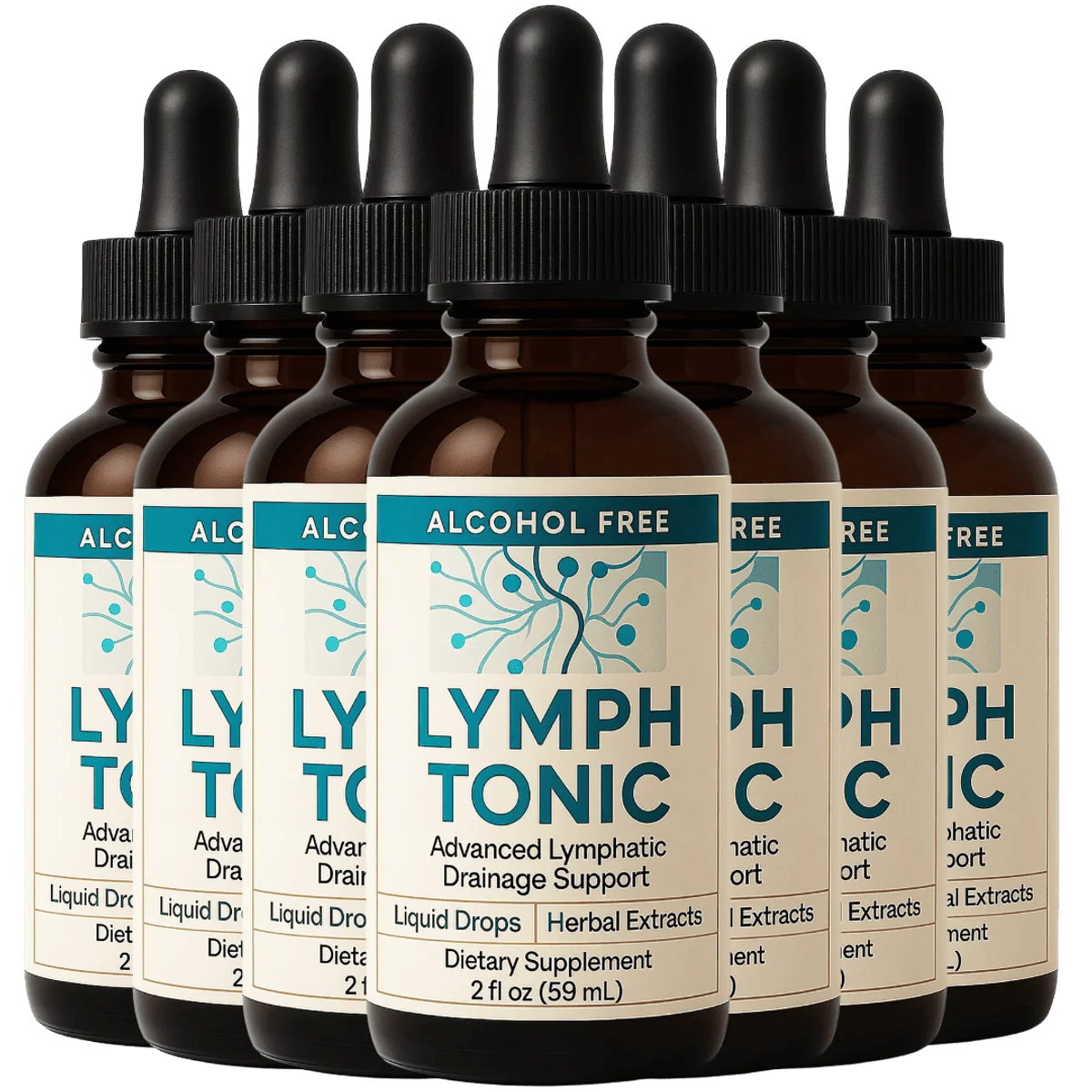 Lymph Tonic Longevity & Vitality Supplement Bottle (Front Label)